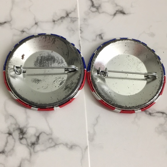 🖤GOD BLESS OUR TROOPS button brooch set - Picture 5 of 5